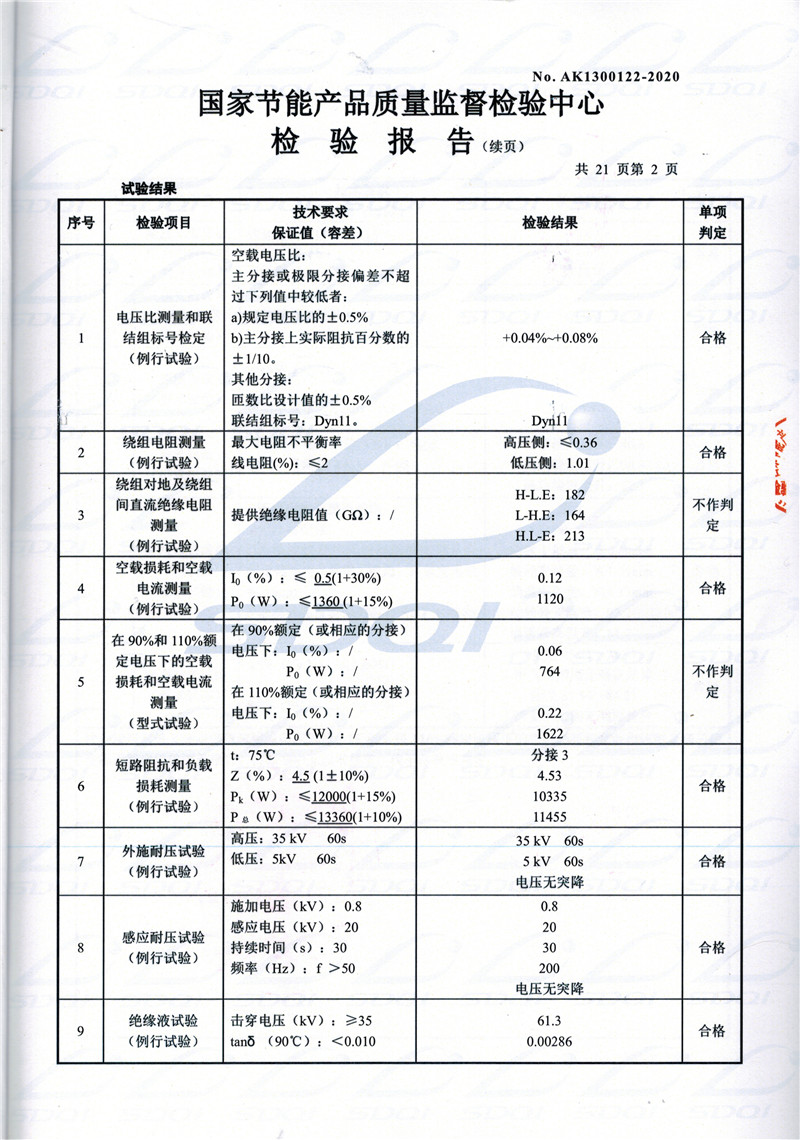 高低压试验报告-S11-1250惠水惠水惠水油浸式变压器-2.jpg